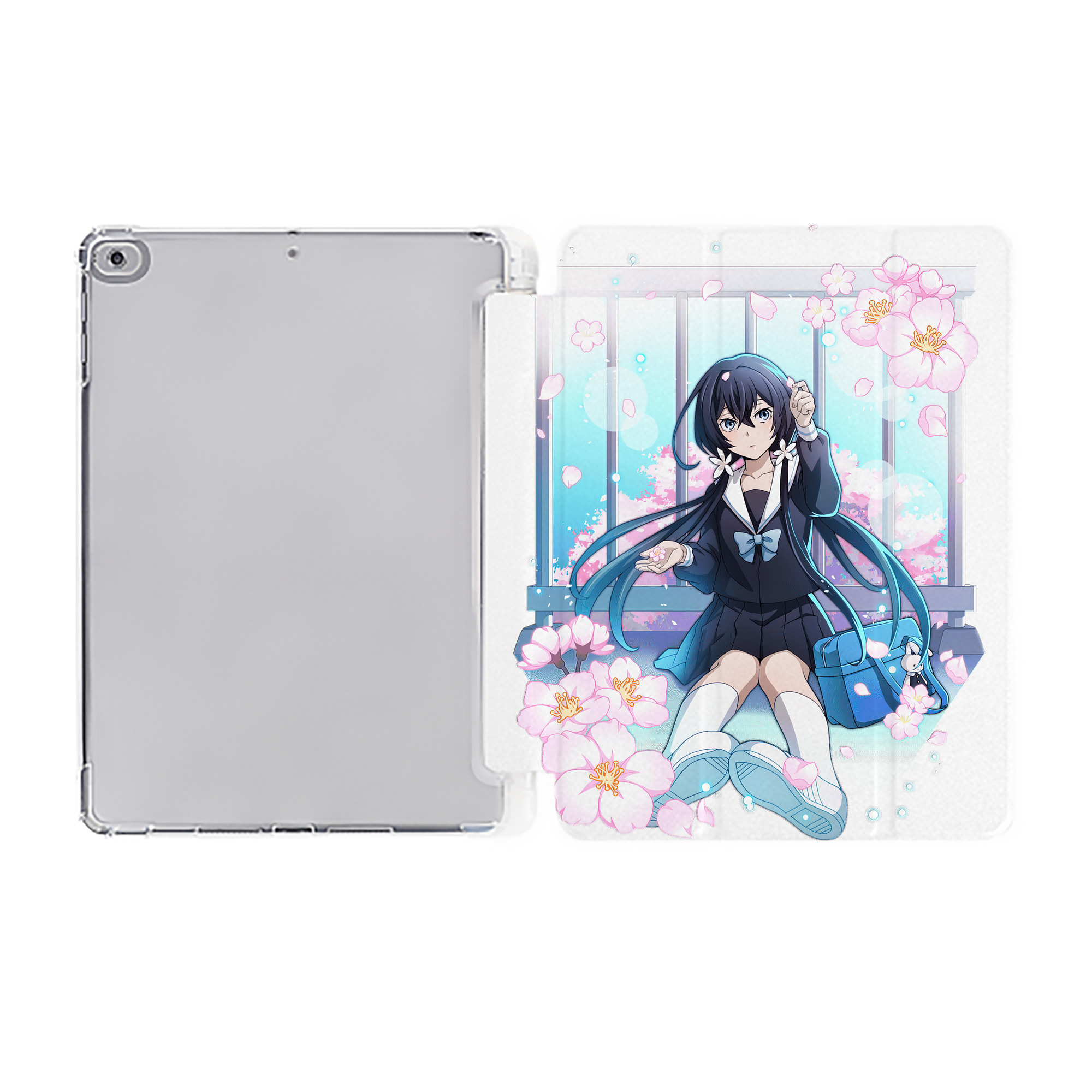 （画像用） 文豪ストレイドッグス Bungo Stray Dogs IPad ケース ペン収納付き 三つ折りスタンド PUレザー×シリコン 対応機種9.5/10.5/10.9インチ